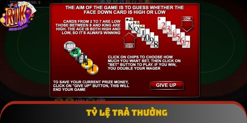 Thành viên nên nắm rõ tỷ lệ cược trong game bài 